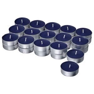 IKEA nwt KOPPARLÖNN
Scented tealight almond & cherry/dark blue 3.5 hr 30 candles